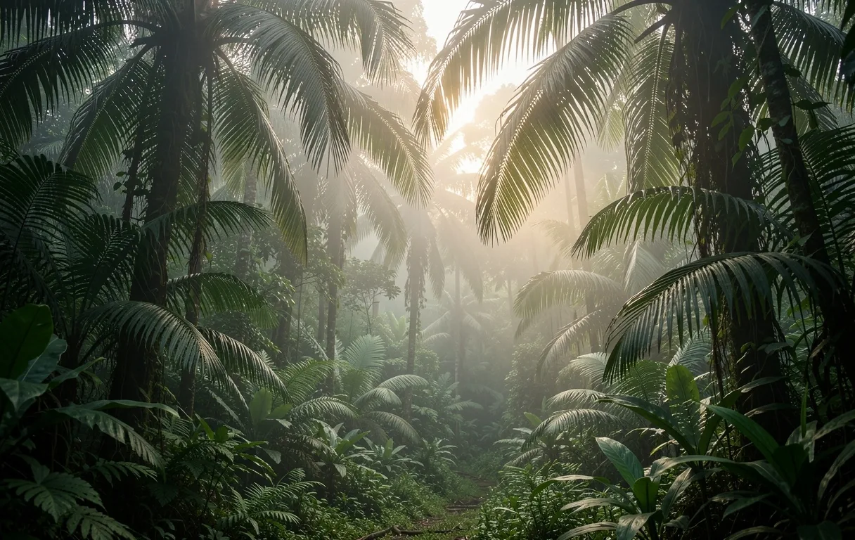 Botanical morning mist in Medan